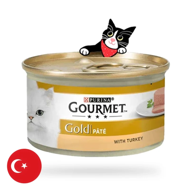 کنسرو گربه خمیری با طعم بوقلمون گورمت