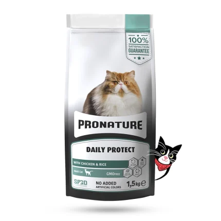 Pronature adult dry cat food with chicken and rice