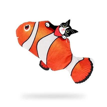 اسباب بازی گربه مدل ماهی متحرک شارژی با کت نیپ