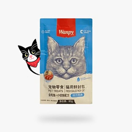 پوچ گربه ونپی طعم برنج و ماهی تن و بچه ماهی