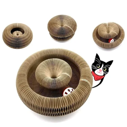 اسکرچر و اسباب بازی گربه حلقوی با توپ زنگواه دار