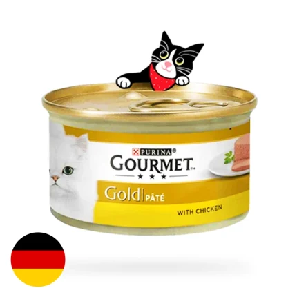 کنسرو گربه پته با طعم مرغ گورمت (آلمان)
