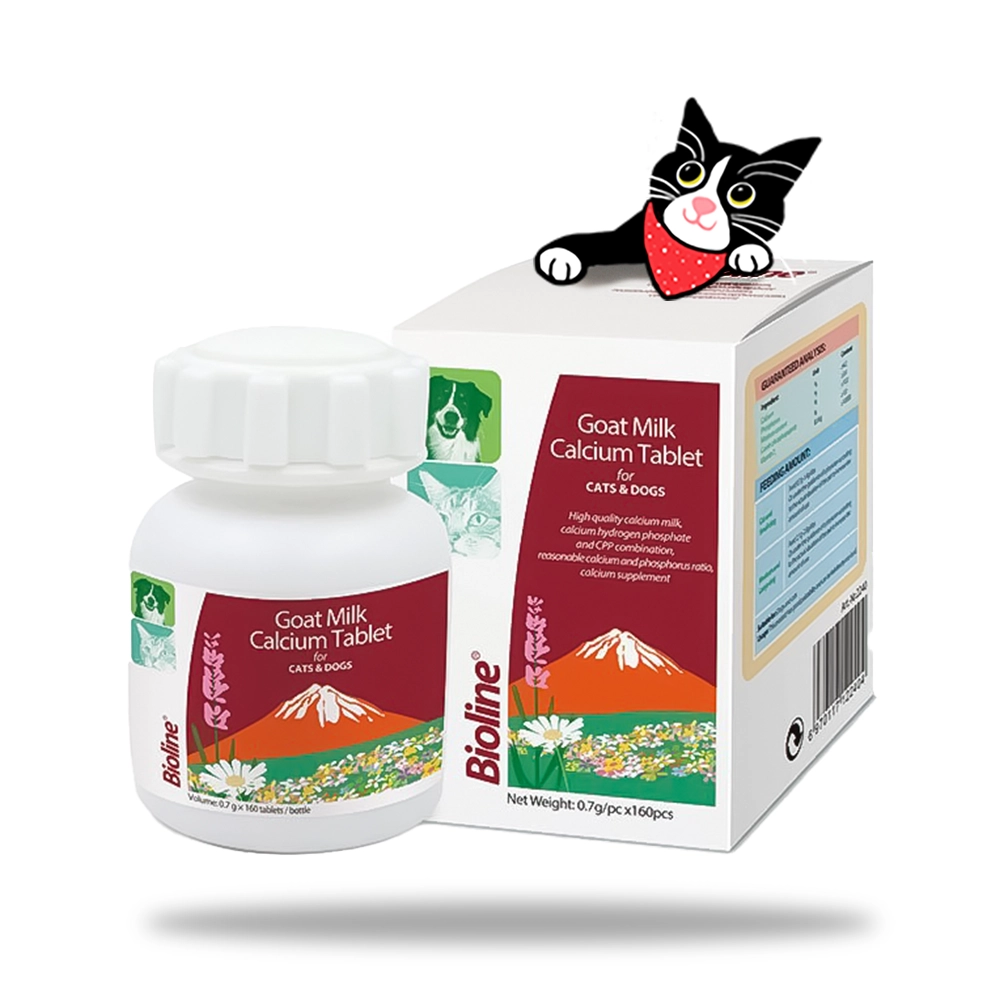 قرص مکمل کلسیم شیر بز سگ و گربه بایولاین