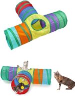 تونل گربه سه طرفه چند رنگ - Multi-color three-way cat tunnel