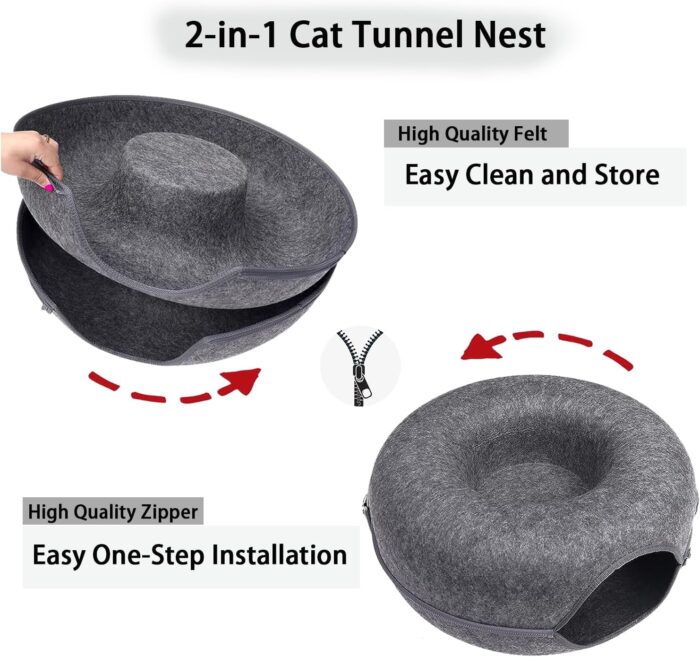 تونل و جای خواب زیپی گربه - Cat tunnel and zipper sleeping place