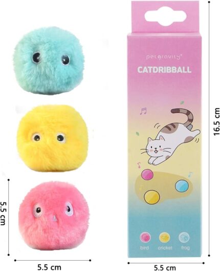 اسباب بازی گربه توپ موزیکال پشمالو - Musical ball cat toy