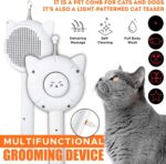 برس مو گربه لیزر دار با دکمه تخلیه مو مدل کونگفو - Kungfu laser cat hair brush with hair discharge button