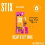 بستنی گربه شسیر مدل Stix طعم مرغ - Schesir Stix Cat Creamy Snacks Chicken