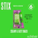 بستنی گربه شسیر مدل Stix طعم اردک - Schesir Stix Cat Creamy Snacks Duck