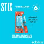 بستنی گربه شسیر مدل Stix طعم سالمون - Schesir Stix Cat Creamy Snacks Salmon