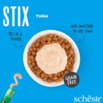 بستنی گربه شسیر مدل Stix طعم ماهی تن - Schesir Stix Cat Creamy Snacks Tuna