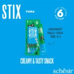 بستنی گربه شسیر مدل Stix طعم ماهی تن - Schesir Stix Cat Creamy Snacks Tuna