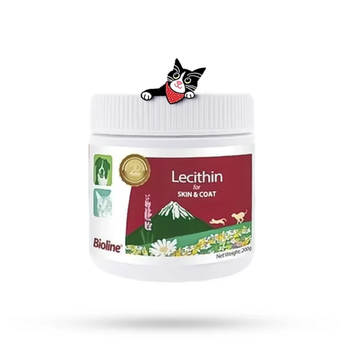 قرص مکمل پوست و مو سگ و گربه لسیتین بیولاین - Bioline Lecithin Skin and Hair Supplement Tablets for Dogs and Cats